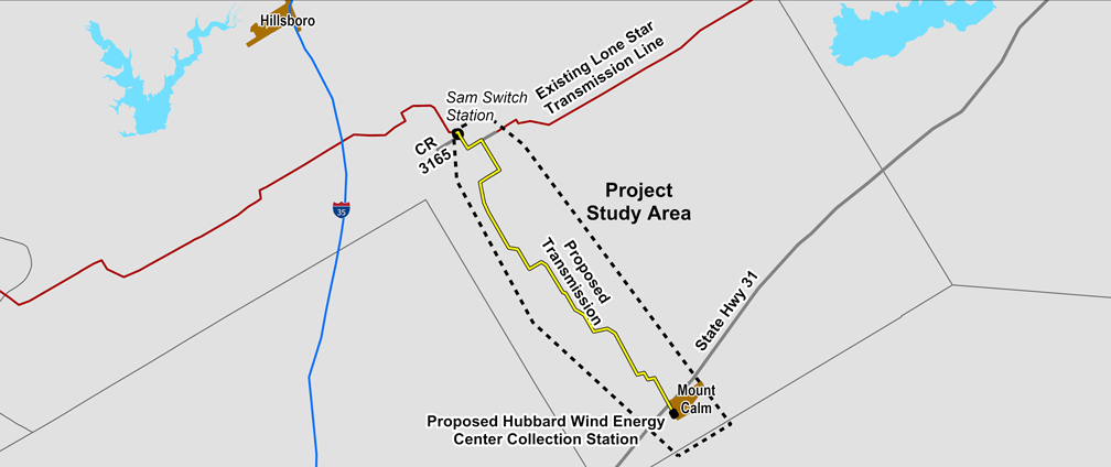 Hubbard Wind Project area of interest